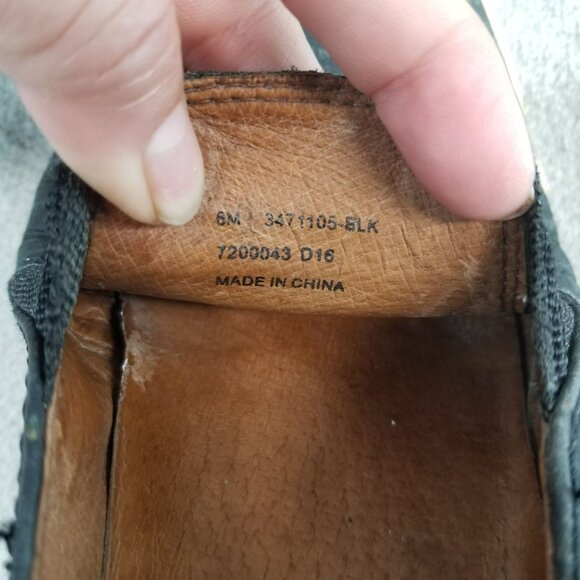 Frye Shoes Womens Size 6 Gemma Gray Leather Slip On Sneaker *Read* - Picture 11 of 11